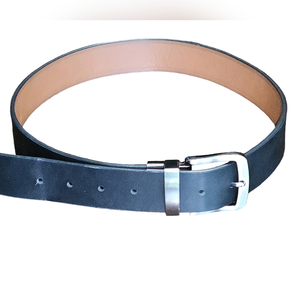 Dickies 32/80 Leather belt,  dark brown with a stainless buckle